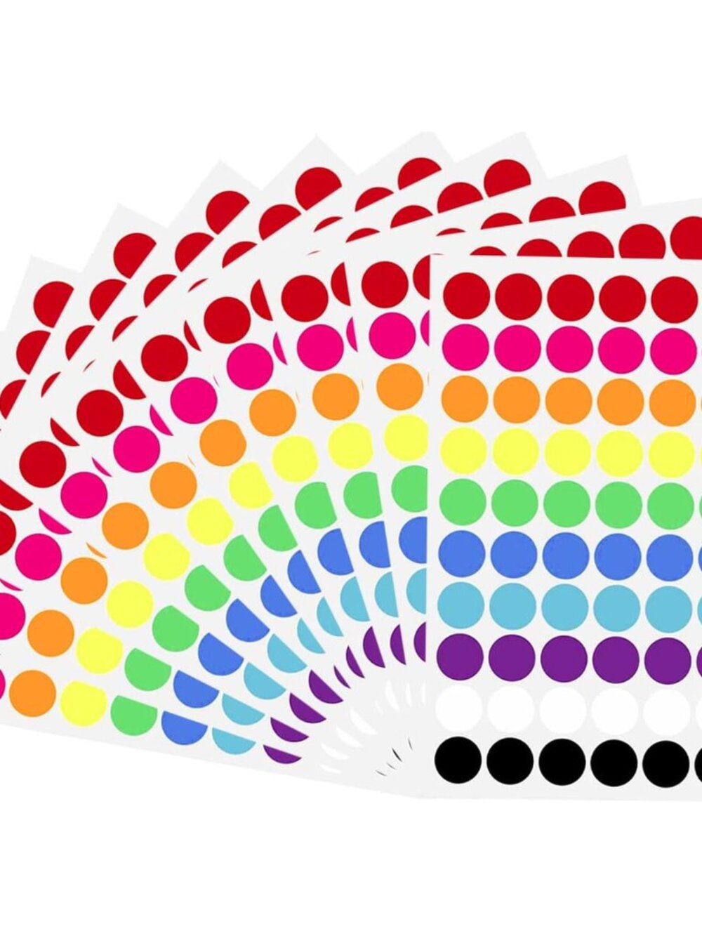 700 Pcs Colored Dot Stickers 3/4 Inch Circle Stickers Color Coding Labels